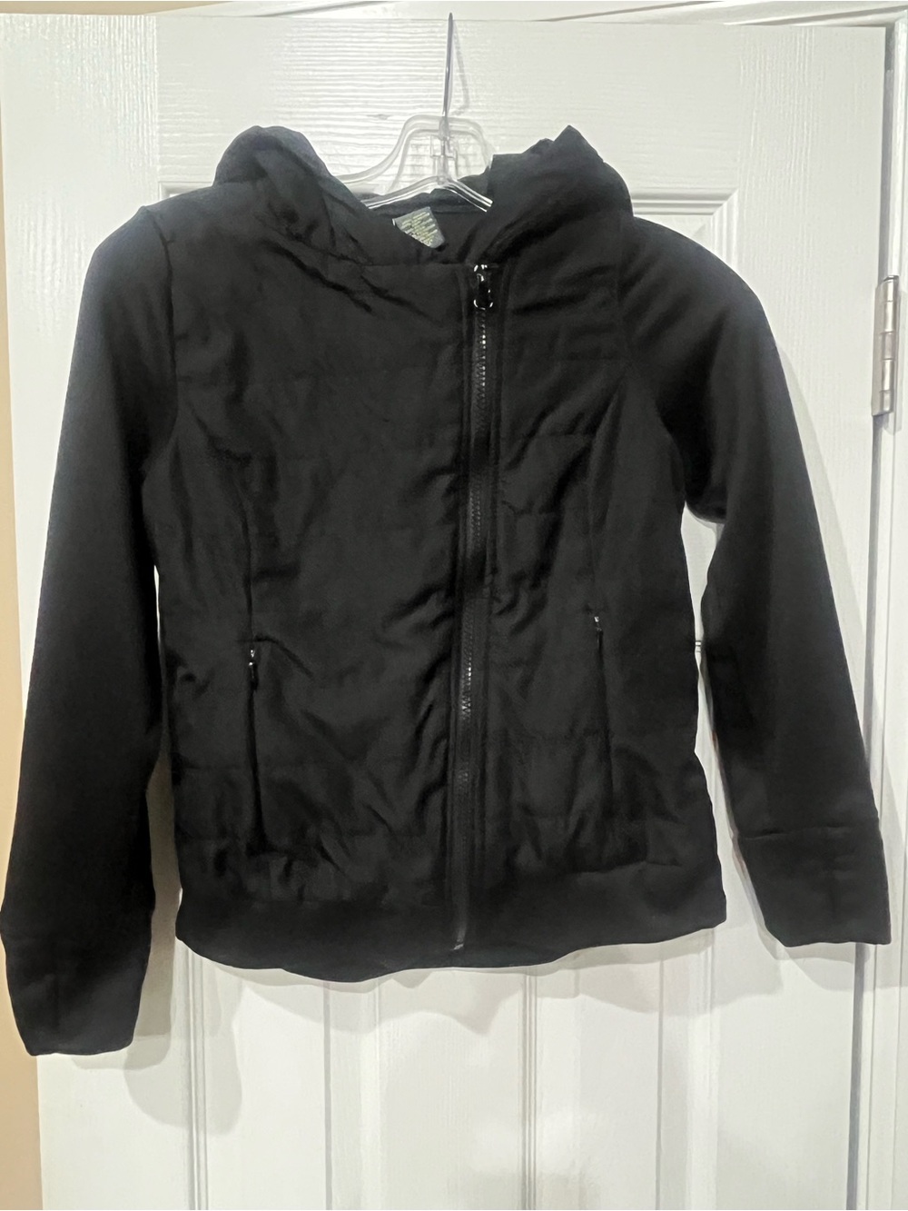 Xersion Black Kids Hooded Zip Jacket